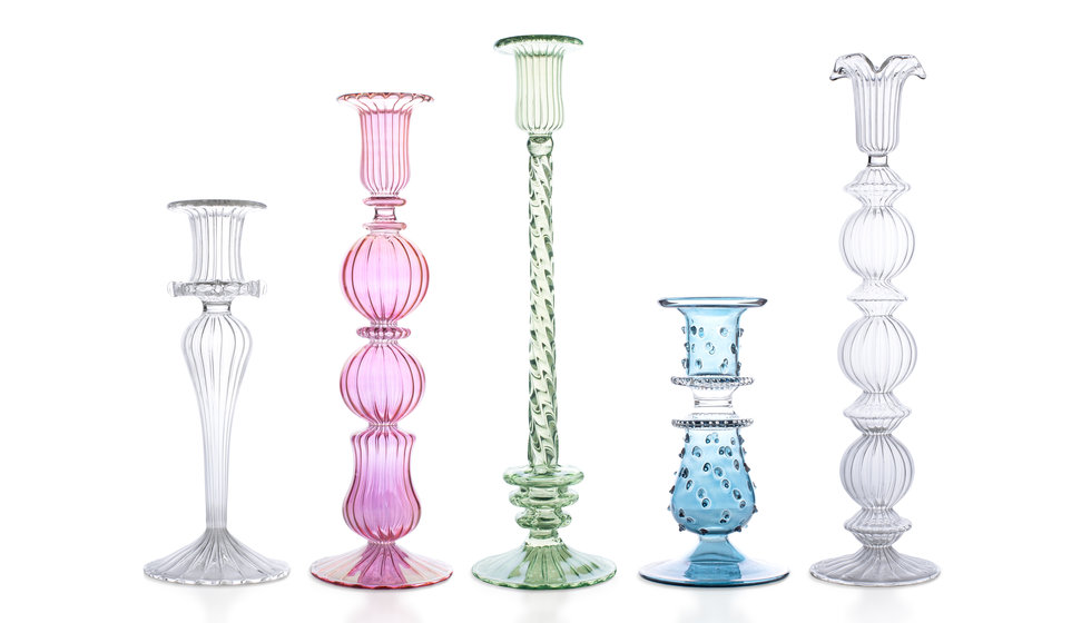 A selection of Issy Granger's candlesticks all handmade in Egypt. 