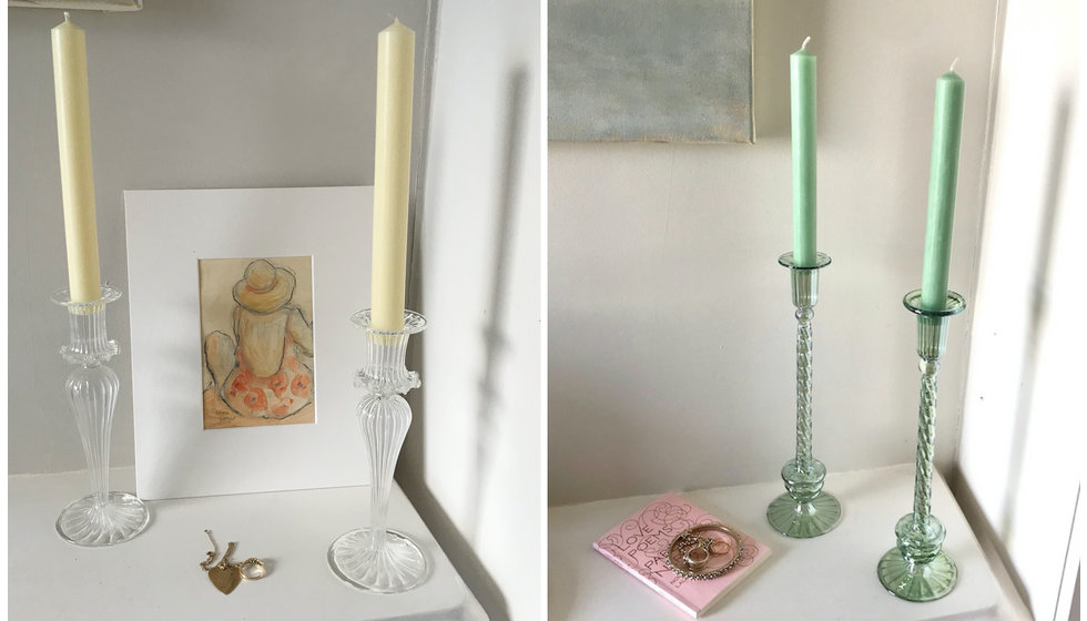 Two different designs of Issy Granger candlesticks. 