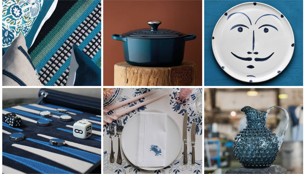 A selection of blue ocean inspired interiors all available to add to your gift list.