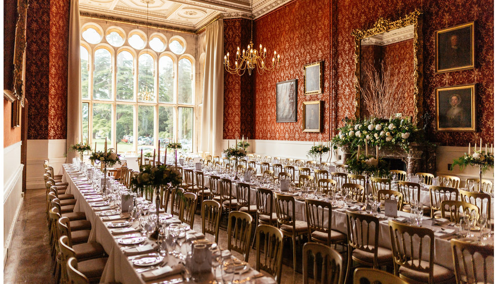 The decor of the country house wedding venue. 