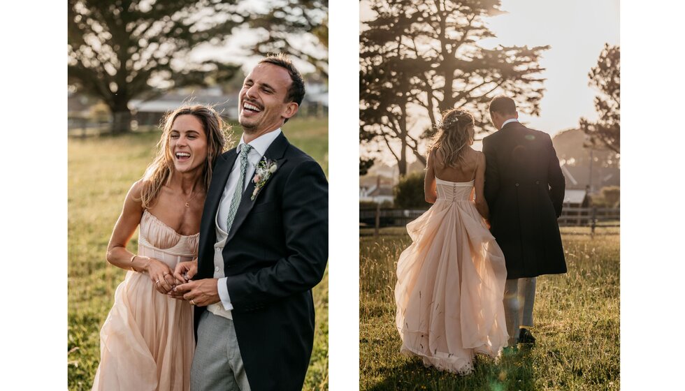 Real WPC Couple, Chloe & Ed, wedding pictures at sunset