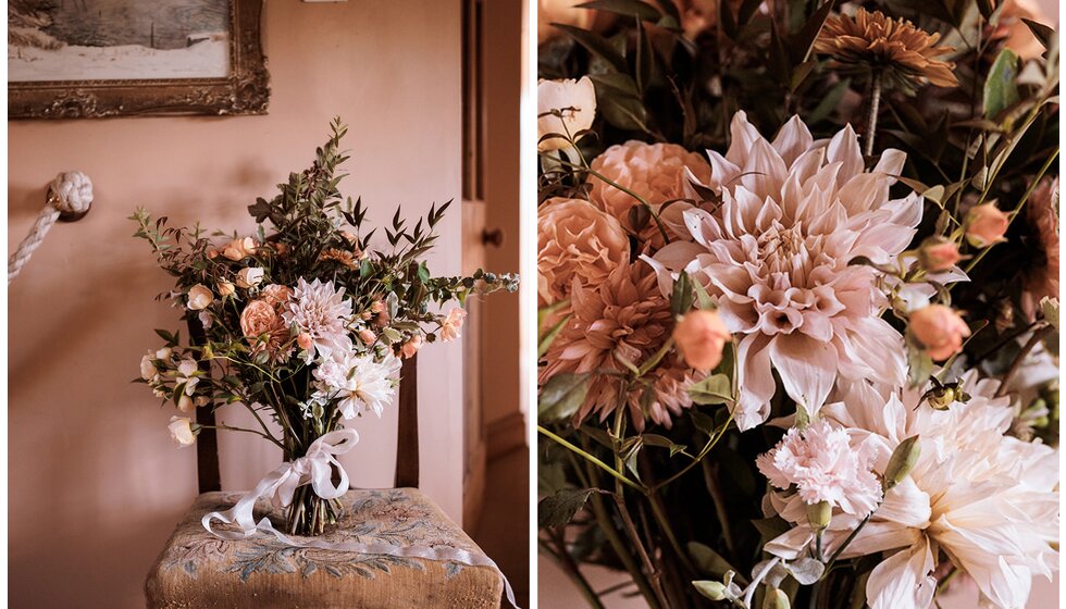 WPC Couple Kate and Andrew’s Sustainable & Locally Sourced Wedding in York: Wedding Bouquet