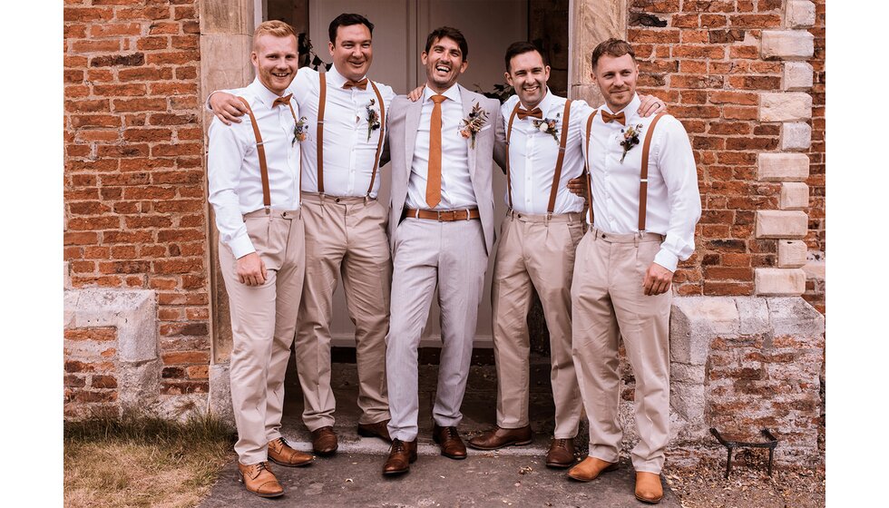 WPC Couple Kate and Andrew’s Sustainable & Locally Sourced Wedding in York: Groom's Fashion
