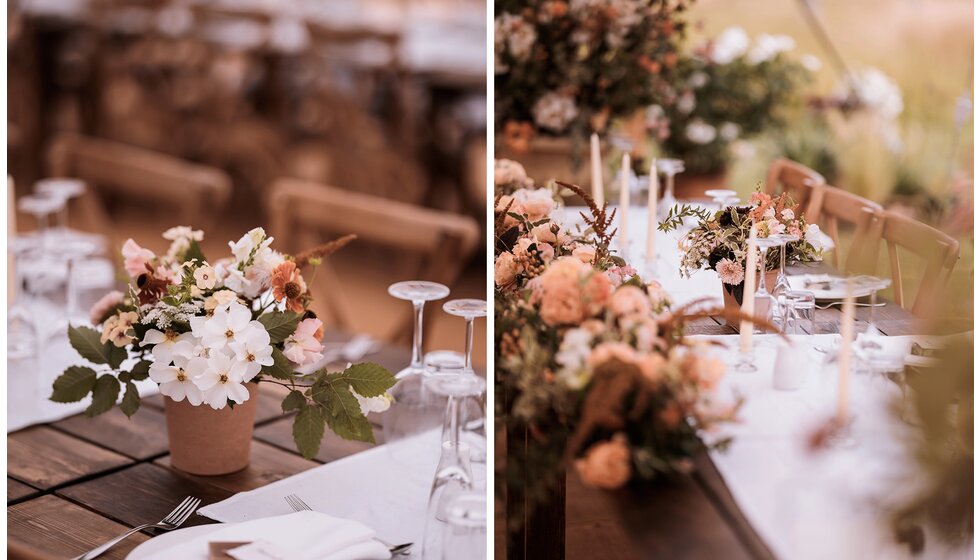 WPC Couple Kate and Andrew’s Sustainable & Locally Sourced Wedding in York: Wedding Decor Detail