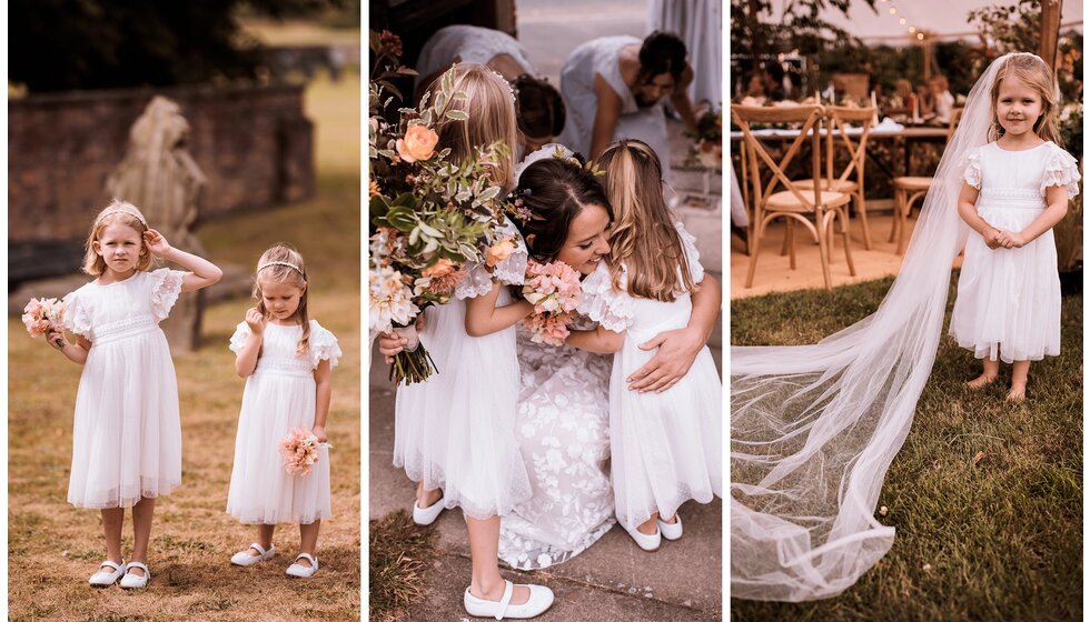 WPC Couple Kate and Andrew’s Sustainable & Locally Sourced Wedding in York: Flower Girls Fashion