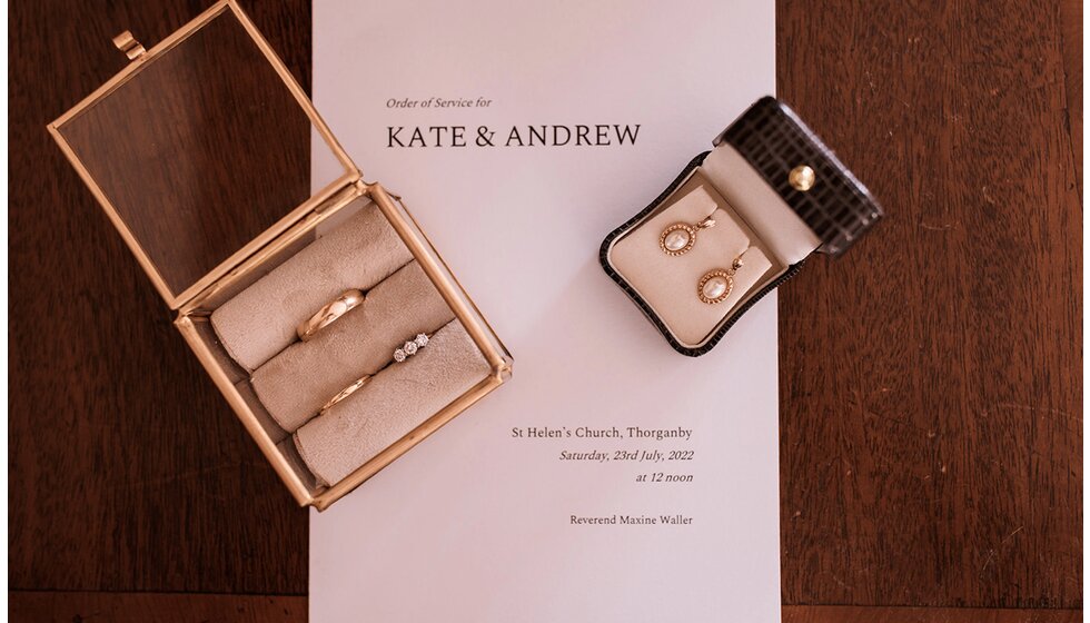 WPC Couple Kate and Andrew’s Sustainable & Locally Sourced Wedding in York: Wedding Rings