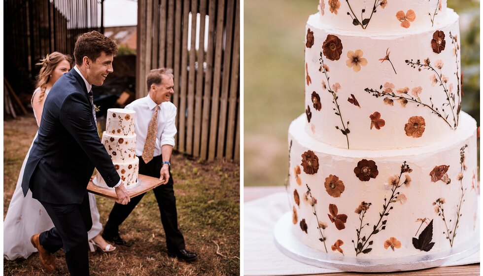 WPC Couple Kate and Andrew’s Sustainable & Locally Sourced Wedding in York: Wedding Cake