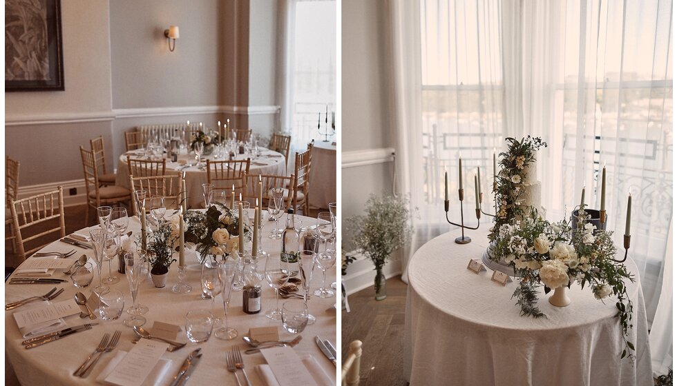 Jessica & Jack’s Idyllic Seaside Wedding in Cornwall: Wedding Decor in The Fowey Harbour Hotel