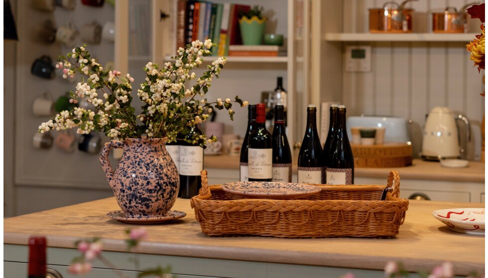The Art of Entertaining, How to Host a Dinner Party with Louise Roe and Marlo Wines: Wine Bottles on the Kitchen Counter