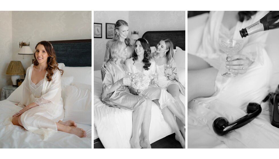 Sam & Rachel’s Old Hollywood Glam inspired London Wedding: Bride Getting Ready
