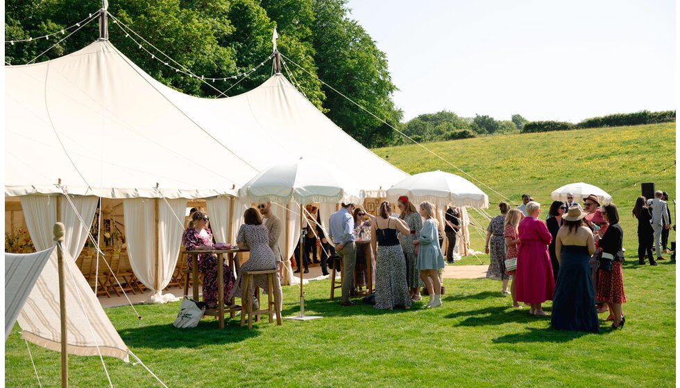 Charlotte & Harry's Magical Meadow Marquee Wedding in Oxfordshire: Marquee by Original Marquees
