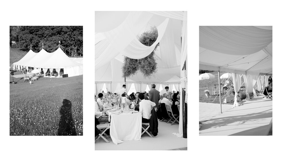 Charlotte & Harry's Magical Meadow Marquee Wedding in Oxfordshire: Details of the Wedding Marquee