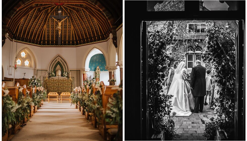 The Wedding Present Company | Moments Before the Wedding Service: Capturing the Spring Floral Decoration of a Traditional English Church Wedding