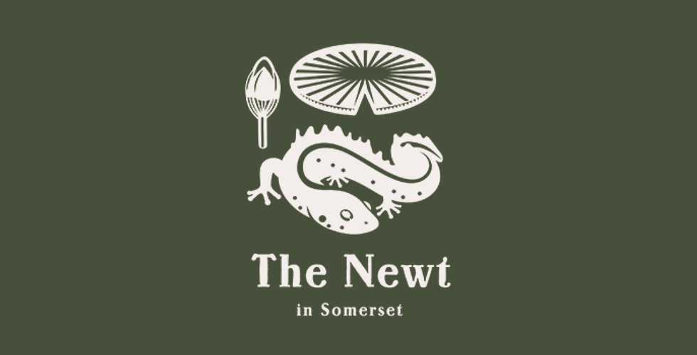 The Newt hotel in Somerset's logo on a green background.