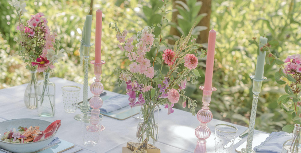 Issy Granger products at a summer table. Photography by Flo Brooks Photography.
