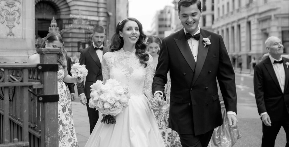 Sam & Rachel’s Old Hollywood Glam inspired London Wedding: Hero